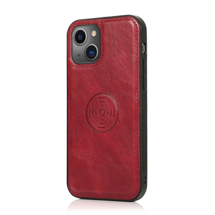 Strong Magnetic Detachable Horizontal Flip Leather Case with Card Slots & Wallet For iPhone 13 Mini(Red)-garmade.com