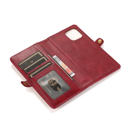 Strong Magnetic Detachable Horizontal Flip Leather Case with Card Slots & Wallet For iPhone 13 Mini(Red)-garmade.com