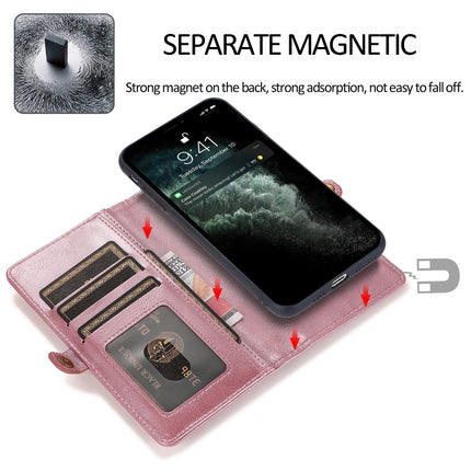 Strong Magnetic Detachable Horizontal Flip Leather Case with Card Slots & Wallet For iPhone 13 Mini(Rose Gold)-garmade.com