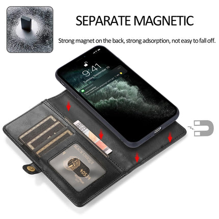 Strong Magnetic Detachable Horizontal Flip Leather Case with Card Slots & Wallet For iPhone 13 Pro Max(Black)-garmade.com