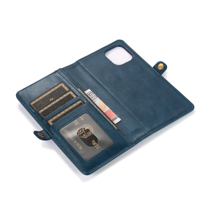 Strong Magnetic Detachable Horizontal Flip Leather Case with Card Slots & Wallet For iPhone 13 Pro Max(Blue)-garmade.com