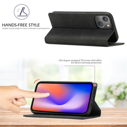LC.IMEEKE Strong Magnetic PU + Matte TPU Horizontal Flip Leather Case with Holder & Card Slots & Wallet For iPhone 13 mini(Black)-garmade.com