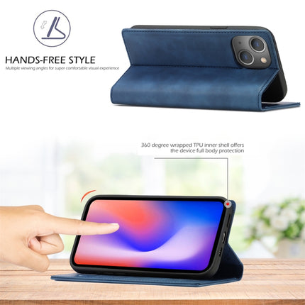 LC.IMEEKE Strong Magnetic PU + Matte TPU Horizontal Flip Leather Case with Holder & Card Slots & Wallet For iPhone 13 mini(Blue)-garmade.com