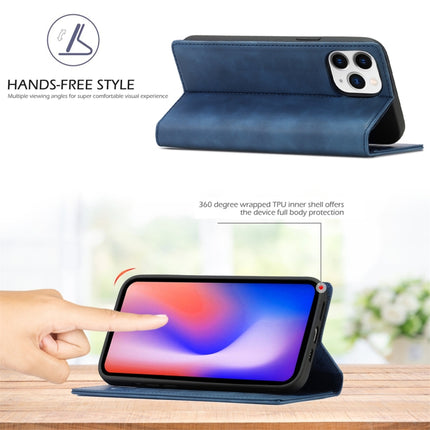 LC.IMEEKE Strong Magnetic PU + Matte TPU Horizontal Flip Leather Case with Holder & Card Slots & Wallet For iPhone 13 Pro(Blue)-garmade.com