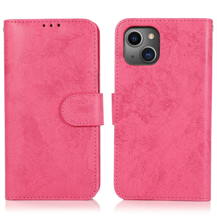 Retro 2 in 1 Detachable Horizontal Flip Leather Case with Card Slots & Wallet For iPhone 13(Pink)-garmade.com