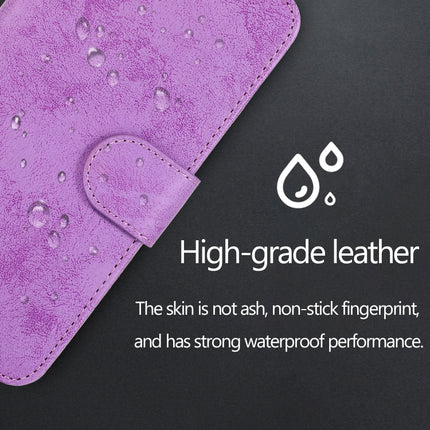 Retro 2 in 1 Detachable Horizontal Flip Leather Case with Card Slots & Wallet For iPhone 13(Purple)-garmade.com