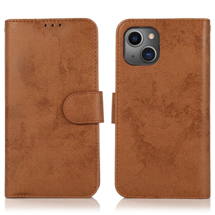 Retro 2 in 1 Detachable Horizontal Flip Leather Case with Card Slots & Wallet For iPhone 13(Brown)-garmade.com