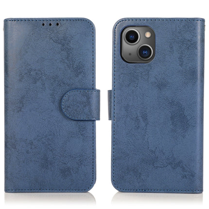 Retro 2 in 1 Detachable Horizontal Flip Leather Case with Card Slots & Wallet For iPhone 13(Dark Blue)-garmade.com