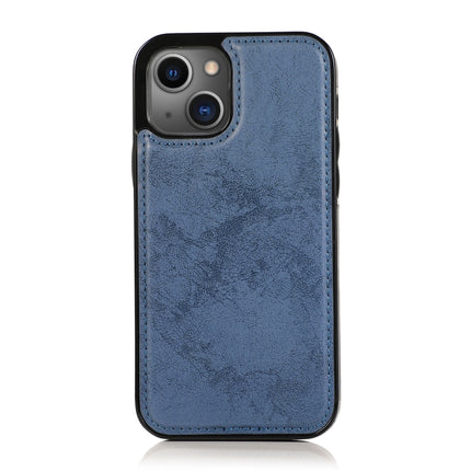 Retro 2 in 1 Detachable Horizontal Flip Leather Case with Card Slots & Wallet For iPhone 13(Dark Blue)-garmade.com