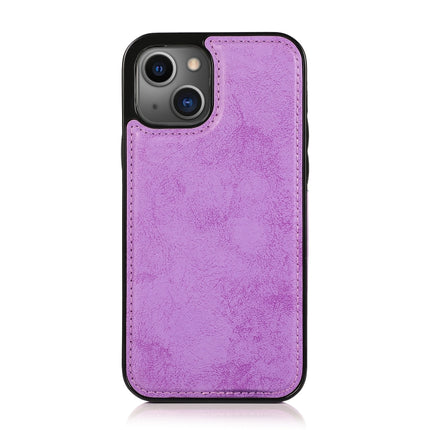 Retro 2 in 1 Detachable Horizontal Flip Leather Case with Card Slots & Wallet For iPhone 13 Mini(Purple)-garmade.com