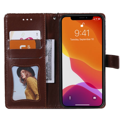 Pressed Printing Rattan Flower Pattern Horizontal Flip PU Leather Case with Holder & Card Slots & Wallet & Photo Frame For iPhone 13 Pro Max(Brown)-garmade.com
