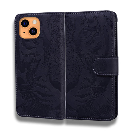 Tiger Embossing Pattern Horizontal Flip Leather Case with Holder & Card Slots & Wallet For iPhone 13(Black)-garmade.com