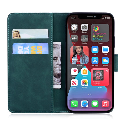 Tiger Embossing Pattern Horizontal Flip Leather Case with Holder & Card Slots & Wallet For iPhone 13 Pro(Green)-garmade.com