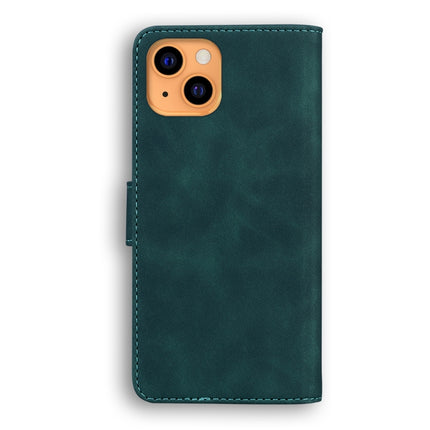 Skin Feel Pure Color Horizontal Flip Leather Case with Holder & Card Slots & Wallet For iPhone 13(Green)-garmade.com