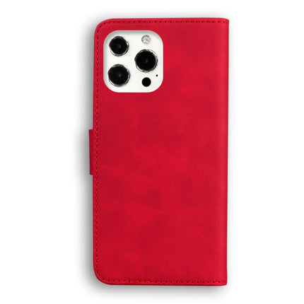 Skin Feel Pure Color Horizontal Flip Leather Case with Holder & Card Slots & Wallet For iPhone 13 Pro Max(Red)-garmade.com