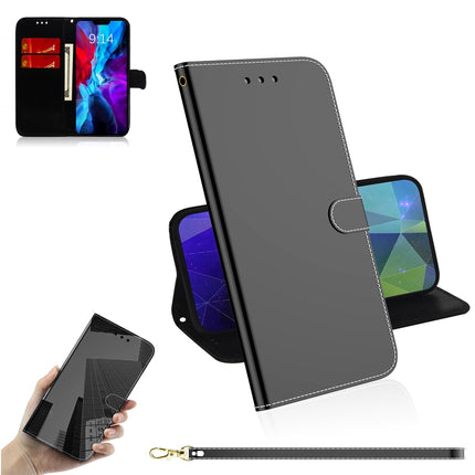 Imitated Mirror Surface Horizontal Flip Leather Case with Holder & Card Slots & Wallet & Lanyard For iPhone 13 mini(Black)-garmade.com