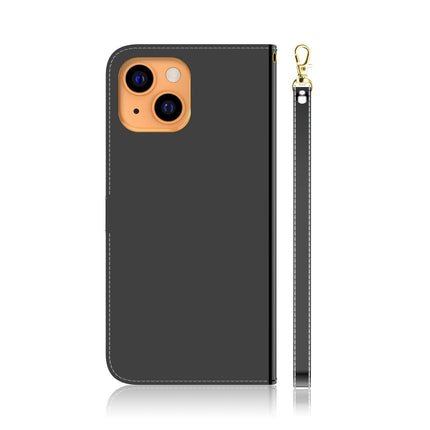 Imitated Mirror Surface Horizontal Flip Leather Case with Holder & Card Slots & Wallet & Lanyard For iPhone 13 mini(Black)-garmade.com