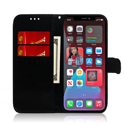 Imitated Mirror Surface Horizontal Flip Leather Case with Holder & Card Slots & Wallet & Lanyard For iPhone 13 mini(Black)-garmade.com