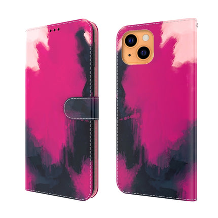 Watercolor Pattern Horizontal Flip Leather Case with Holder & Card Slot & Wallet For iPhone 13 mini(Berry Color)-garmade.com