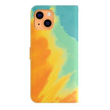 Watercolor Pattern Horizontal Flip Leather Case with Holder & Card Slot & Wallet For iPhone 13 mini(Autumn Leaf )-garmade.com