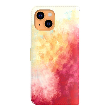 Watercolor Pattern Horizontal Flip Leather Case with Holder & Card Slot & Wallet For iPhone 13 mini(Spring Cherry)-garmade.com