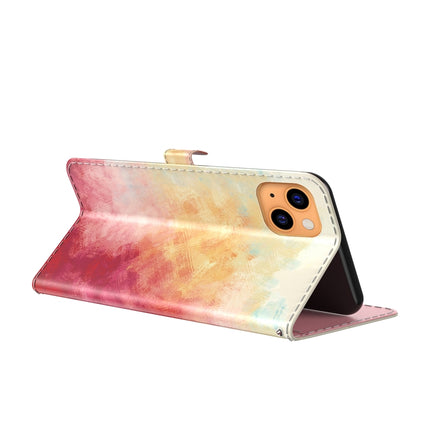 Watercolor Pattern Horizontal Flip Leather Case with Holder & Card Slot & Wallet For iPhone 13 mini(Spring Cherry)-garmade.com