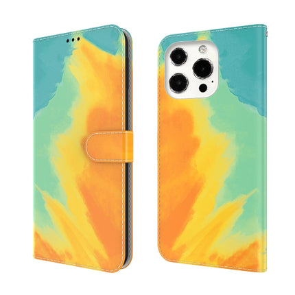 Watercolor Pattern Horizontal Flip Leather Case with Holder & Card Slot & Wallet For iPhone 13 Pro(Autumn Leaf )-garmade.com