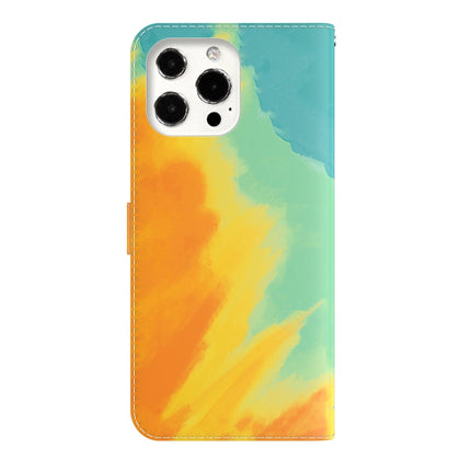 Watercolor Pattern Horizontal Flip Leather Case with Holder & Card Slot & Wallet For iPhone 13 Pro(Autumn Leaf )-garmade.com
