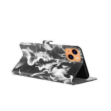 Cloud Fog Pattern Horizontal Flip Leather Case with Holder & Card Slot & Wallet For iPhone 13(Black)-garmade.com