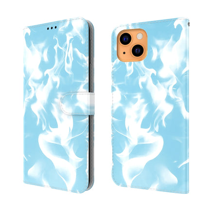 Cloud Fog Pattern Horizontal Flip Leather Case with Holder & Card Slot & Wallet For iPhone 13(Sky Blue)-garmade.com