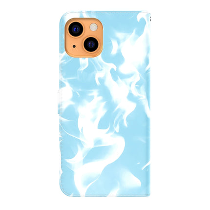 Cloud Fog Pattern Horizontal Flip Leather Case with Holder & Card Slot & Wallet For iPhone 13(Sky Blue)-garmade.com