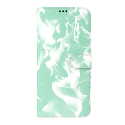 Cloud Fog Pattern Horizontal Flip Leather Case with Holder & Card Slot & Wallet For iPhone 13 Pro(Mint Green)-garmade.com