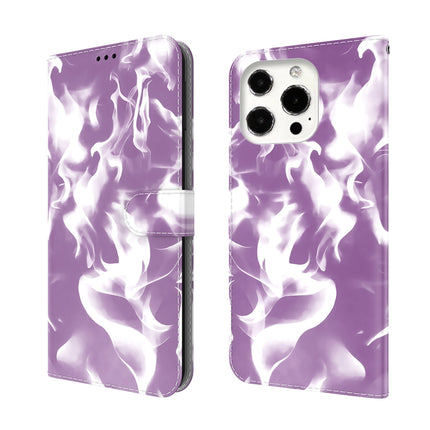 Cloud Fog Pattern Horizontal Flip Leather Case with Holder & Card Slot & Wallet For iPhone 13 Pro(Purple)-garmade.com