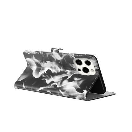 Cloud Fog Pattern Horizontal Flip Leather Case with Holder & Card Slot & Wallet For iPhone 13 Pro(Black)-garmade.com