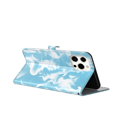 Cloud Fog Pattern Horizontal Flip Leather Case with Holder & Card Slot & Wallet For iPhone 13 Pro(Sky Blue)-garmade.com