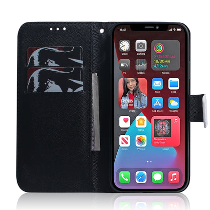 Coloured Drawing Horizontal Flip Leather Case, with Holder & Card Slots & Wallet For iPhone 13 Pro Max(Anger)-garmade.com
