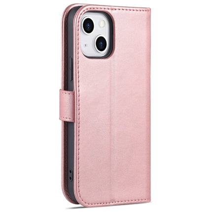 AZNS Skin Feel Calf Texture Horizontal Flip Leather Case with Card Slots & Holder & Wallet For iPhone 13(Rose Gold)-garmade.com