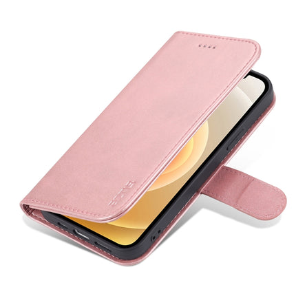 AZNS Skin Feel Calf Texture Horizontal Flip Leather Case with Card Slots & Holder & Wallet For iPhone 13(Rose Gold)-garmade.com