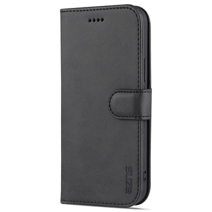 AZNS Skin Feel Calf Texture Horizontal Flip Leather Case with Card Slots & Holder & Wallet For iPhone 13(Black)-garmade.com