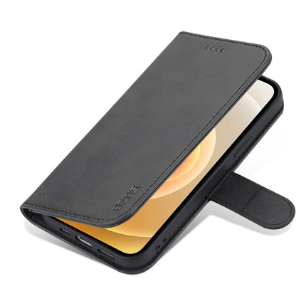 AZNS Skin Feel Calf Texture Horizontal Flip Leather Case with Card Slots & Holder & Wallet For iPhone 13(Black)-garmade.com