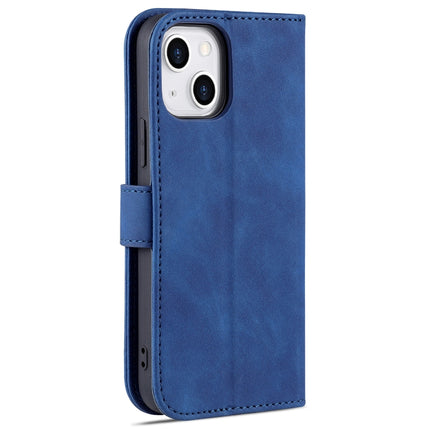 AZNS Skin Feel Calf Texture Horizontal Flip Leather Case with Card Slots & Holder & Wallet For iPhone 13(Blue)-garmade.com