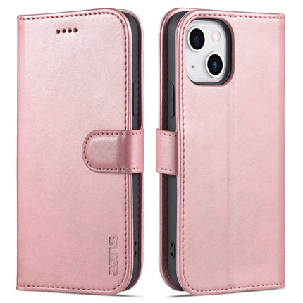 AZNS Skin Feel Calf Texture Horizontal Flip Leather Case with Card Slots & Holder & Wallet For iPhone 13 Mini(Rose Gold)-garmade.com