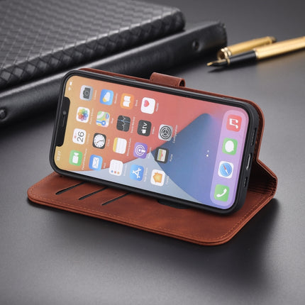 AZNS Skin Feel Calf Texture Horizontal Flip Leather Case with Card Slots & Holder & Wallet For iPhone 13 Mini(Red)-garmade.com