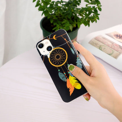 Luminous TPU Soft Protective Case For iPhone 13 mini(Black Wind Chimes)-garmade.com