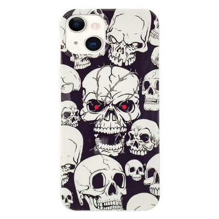 Luminous TPU Soft Protective Case For iPhone 13 mini(Skull)-garmade.com