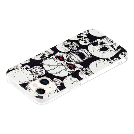 Luminous TPU Soft Protective Case For iPhone 13 mini(Skull)-garmade.com