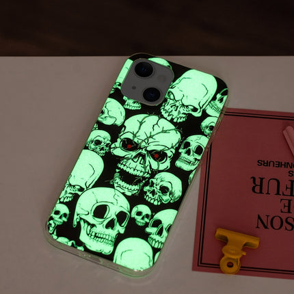 Luminous TPU Soft Protective Case For iPhone 13 mini(Skull)-garmade.com