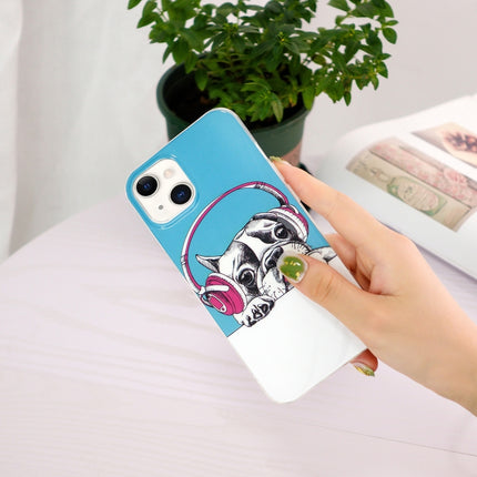 Luminous TPU Soft Protective Case For iPhone 13 mini(Headset Dog)-garmade.com