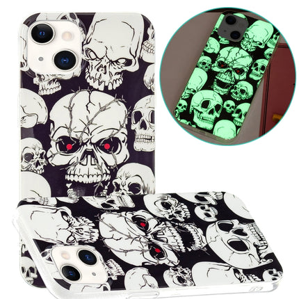 Luminous TPU Soft Protective Case For iPhone 13(Skull)-garmade.com