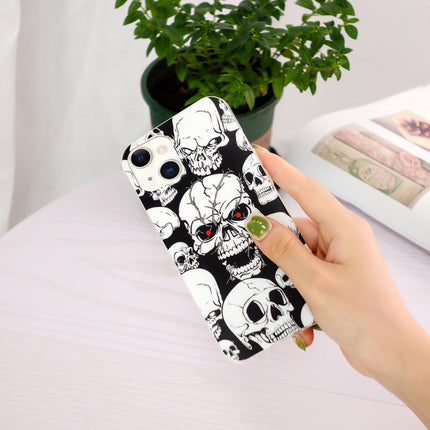 Luminous TPU Soft Protective Case For iPhone 13(Skull)-garmade.com